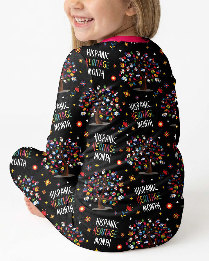 Little Heritage Roots Bamboo Two Piece Long Sleeve Pajama Set