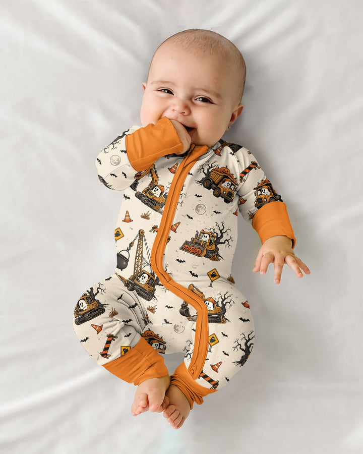 Halloween Construction Crew Ghost Bamboo Convertible Zippy