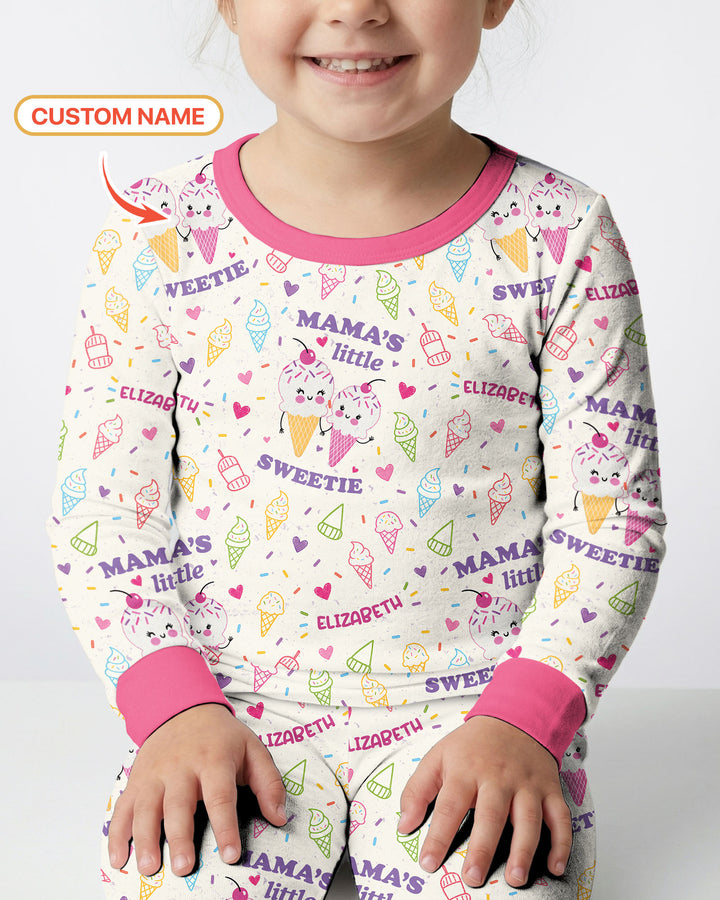 Mama's Little Sweetie Bamboo Two Piece Long Sleeve Pajama Set