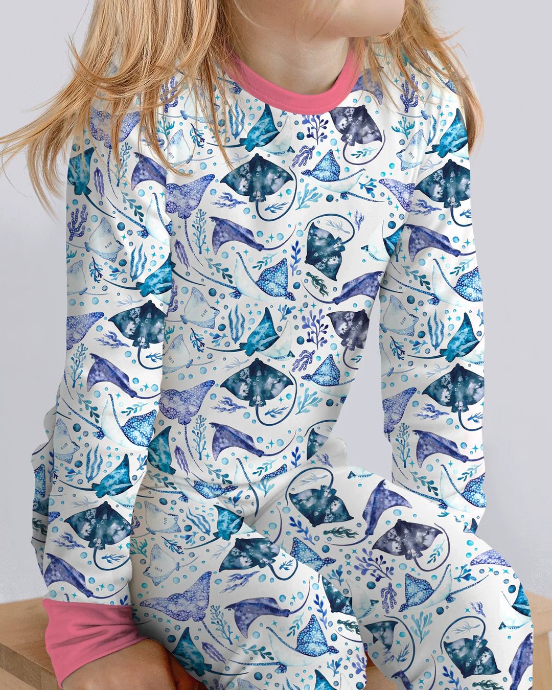 Ocean Dreams Drift Bamboo Two Piece Long Sleeve Pajama Set