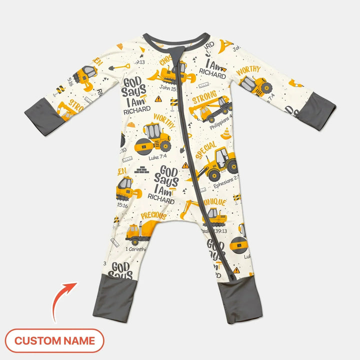 God Says I Am Custom Name Boy Convertible Zippy TEST , God Says I Am Custom Name Boy Convertible Zippy TEST - 0-3M