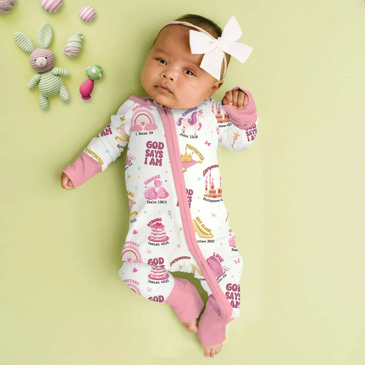 God Says I Am Girl Convertible Zippy , God Says I Am Girl Convertible Zippy - 0-3M / White