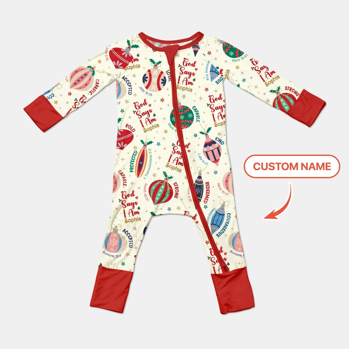 God Says I Am Joyful Christmas Convertible Zippy , God Says I Am Joyful Christmas Convertible Zippy - 0-3M