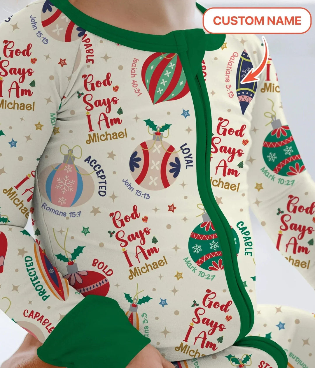 God Says I Am Joyful Christmas Convertible Zippy , God Says I Am Joyful Christmas Convertible Zippy - 0-3M