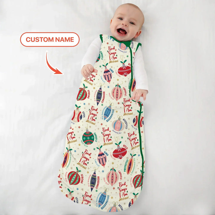 God Says I Am Joyful Christmas Sleep Bag For Baby , God Says I Am Joyful Christmas Sleep Bag For Baby - XS / 0.5 TOG
