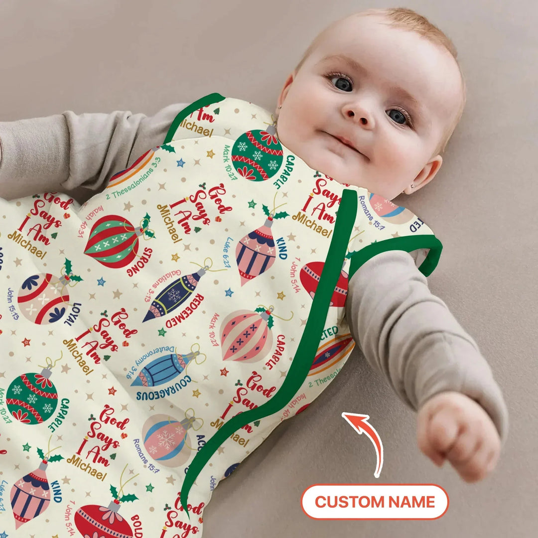 God Says I Am Joyful Christmas Sleep Bag For Baby , God Says I Am Joyful Christmas Sleep Bag For Baby - XS / 0.5 TOG