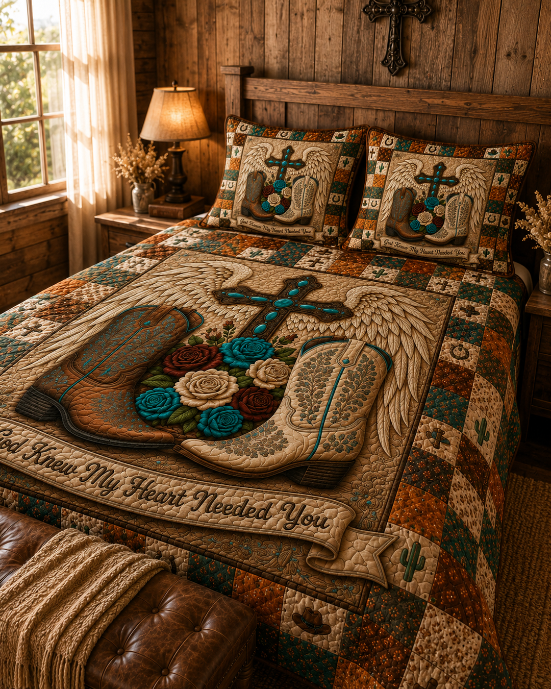 God Knew My Heart Needed You Quilt Bedding Set