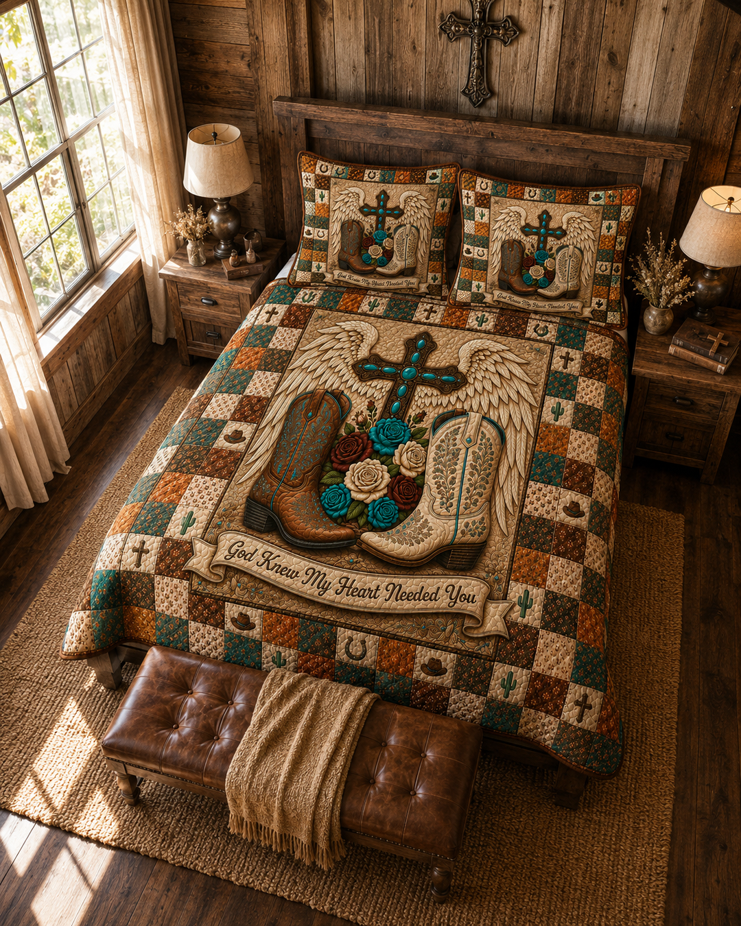 God Knew My Heart Needed You Quilt Bedding Set