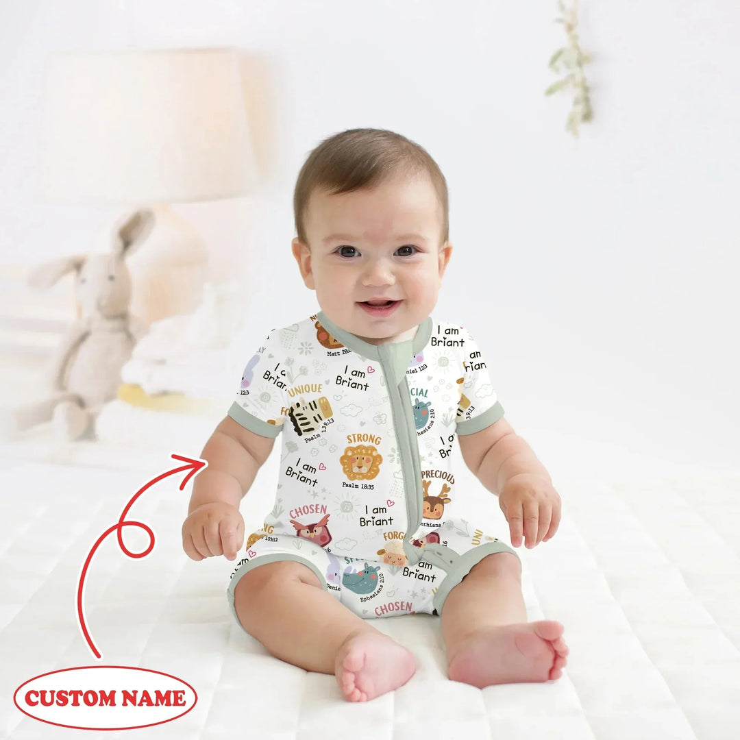 God’s Little Zoo Custom Name Shorty Zippy , God’s Little Zoo Custom Name Shorty Zippy - 0-3M