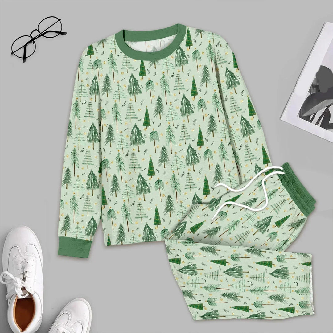 Green Christmas Tree Farm Men's Pajama Set , Green Christmas Tree Farm Men's Pajama Set - Only Shirt / XS