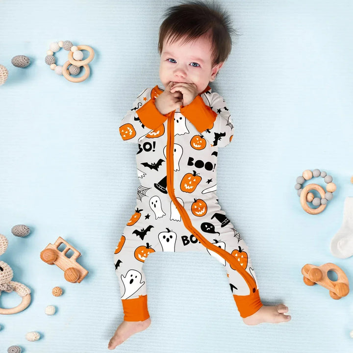 Halloween Boo & Pumpkin Glow In The Dark Convertible Zippy , Halloween Boo & Pumpkin Glow In The Dark Convertible Zippy - 0-3M