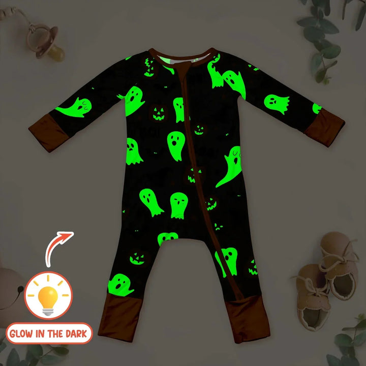 Halloween Boo & Pumpkin Glow In The Dark Convertible Zippy , Halloween Boo & Pumpkin Glow In The Dark Convertible Zippy - 0-3M
