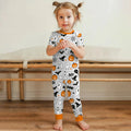 Halloween Boo & Pumpkin Glow In The Dark Two Piece Short Sleeve Pajama Set , Halloween Boo & Pumpkin Glow In The Dark Two Piece Short Sleeve Pajama Set - 12-18M