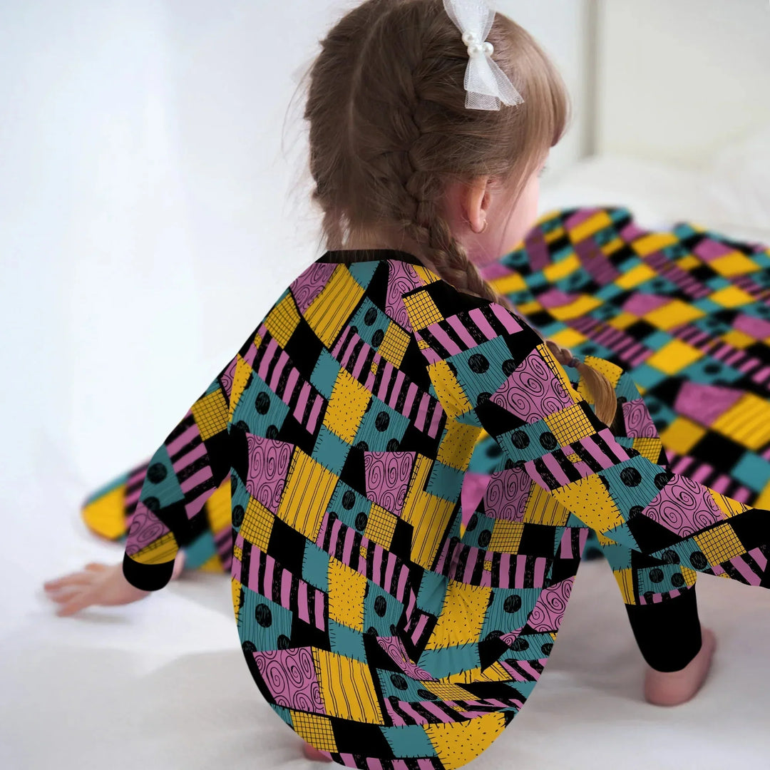 Halloween Patchwork Cartoon Convertible Zippy , Halloween Patchwork Cartoon Convertible Zippy - 0-3M