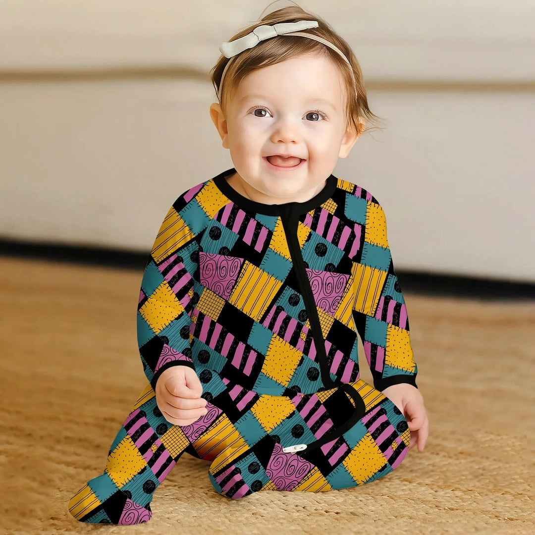 Halloween Patchwork Cartoon Convertible Zippy , Halloween Patchwork Cartoon Convertible Zippy - 0-3M