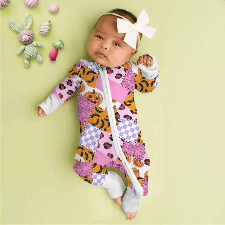 Halloween Patchwork Convertible Zippy , Halloween Patchwork Convertible Zippy - 0-3M