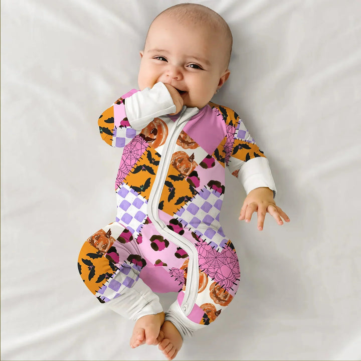 Halloween Patchwork Convertible Zippy , Halloween Patchwork Convertible Zippy - 0-3M