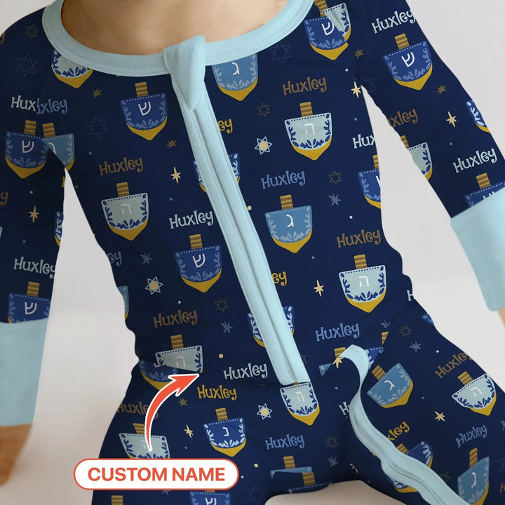 Hanukkah Dreidels Convertible Zippy , Hanukkah Dreidels Convertible Zippy - 0-3M