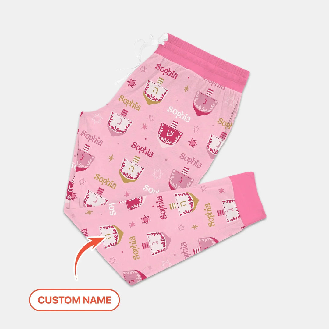 Hanukkah Dreidels Women Pajama Set , Hanukkah Dreidels Women Pajama Set - Only Pants / S