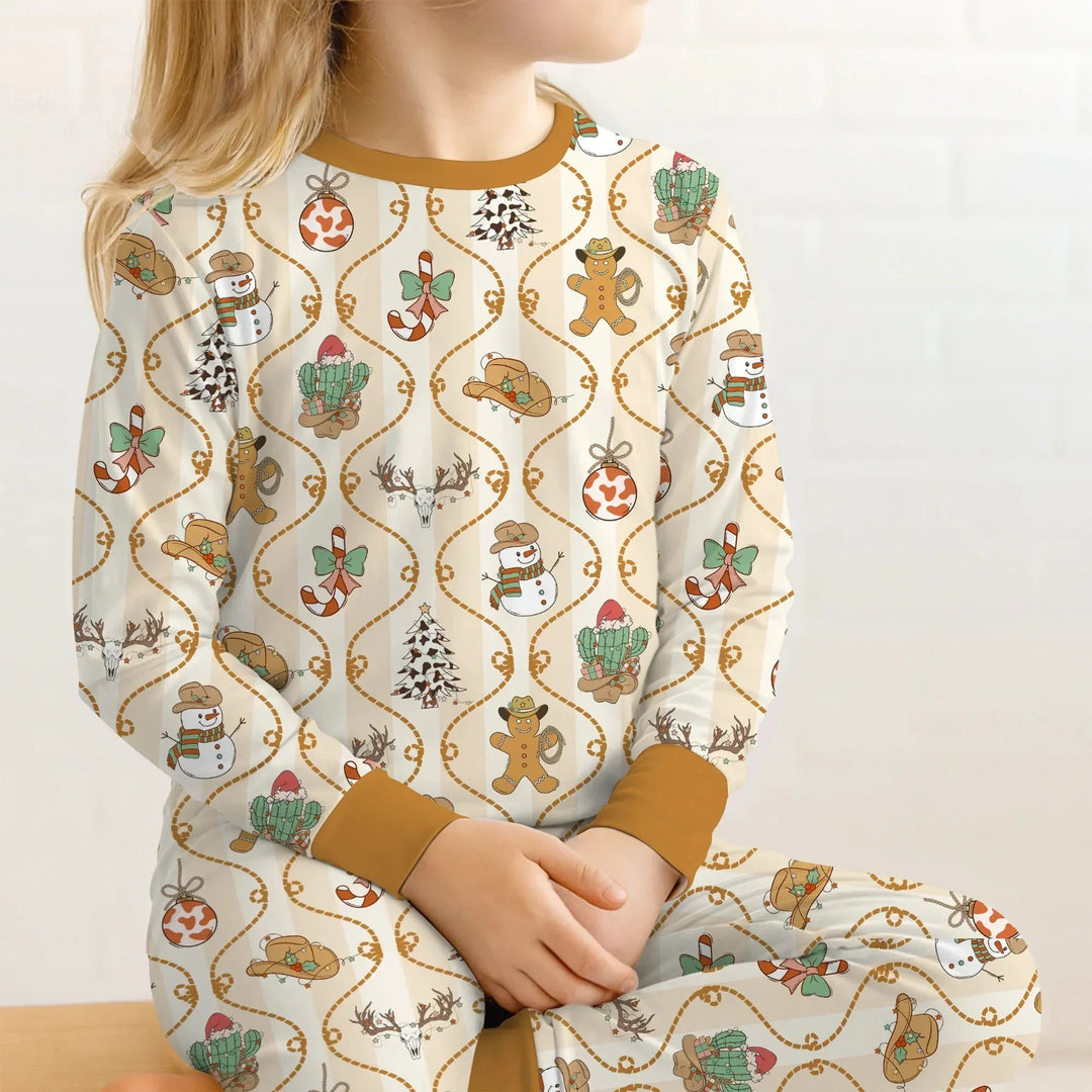Howdy Christmas Two Piece Long Sleeve Pajama Set , Howdy Christmas Two Piece Long Sleeve Pajama Set - 12-18M