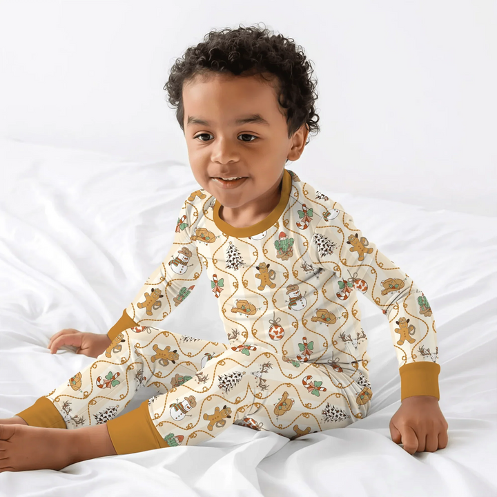 Howdy Christmas Two Piece Long Sleeve Pajama Set , Howdy Christmas Two Piece Long Sleeve Pajama Set - 12-18M
