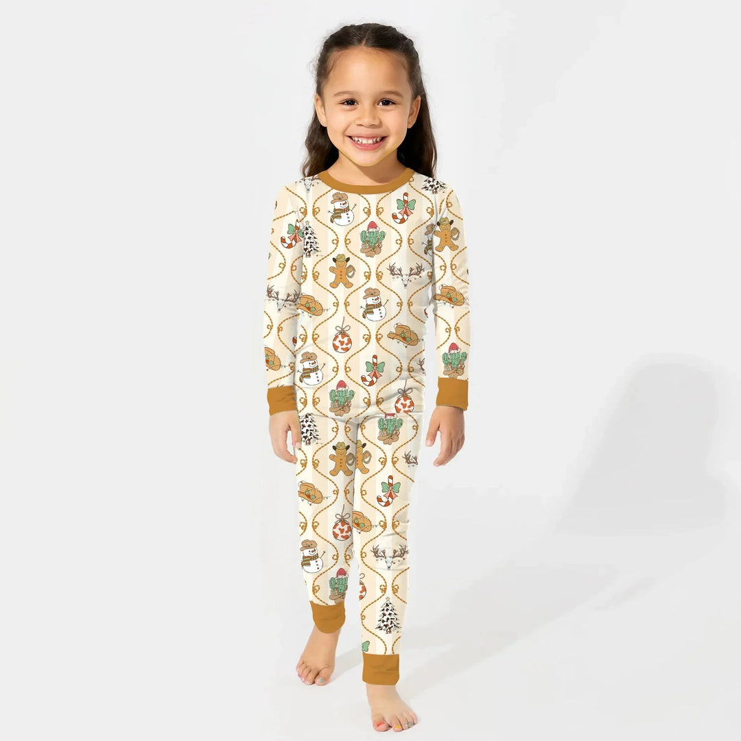 Howdy Christmas Two Piece Long Sleeve Pajama Set , Howdy Christmas Two Piece Long Sleeve Pajama Set - 12-18M