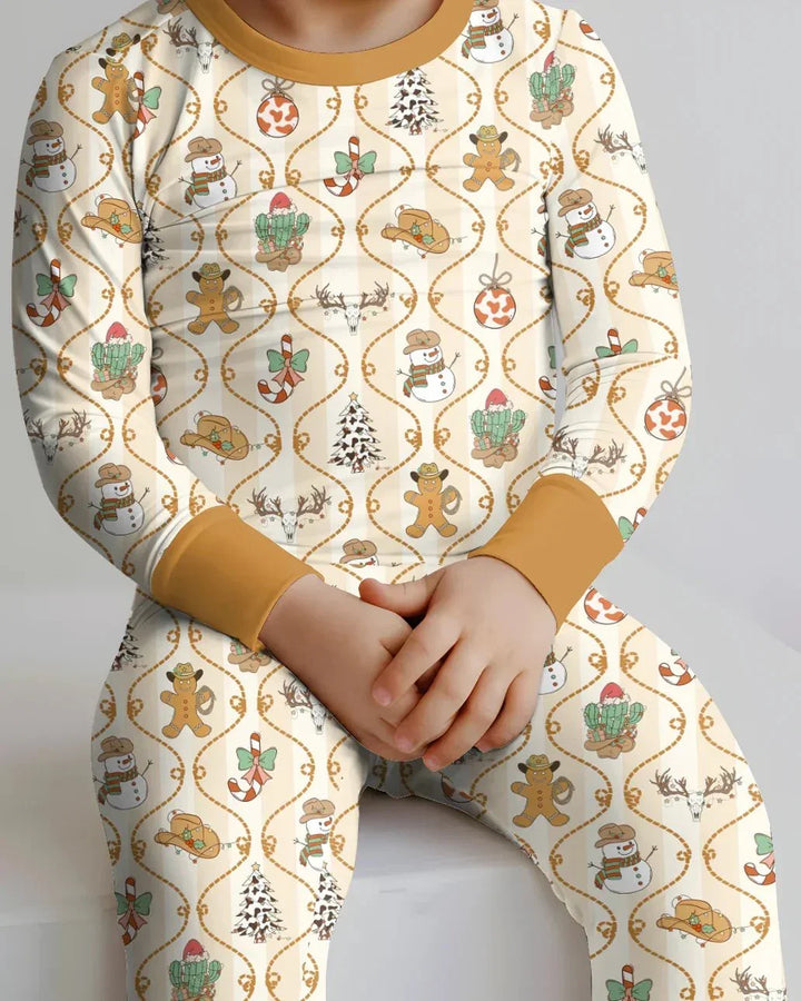 Howdy Christmas Two Piece Long Sleeve Pajama Set , Howdy Christmas Two Piece Long Sleeve Pajama Set - 12-18M