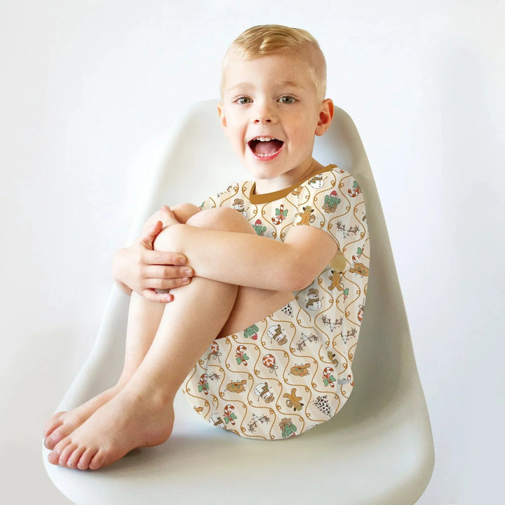 Howdy Christmas Two Piece Short Sleeve Shorts Pajama Set , Howdy Christmas Two Piece Short Sleeve Shorts Pajama Set - 12-18M