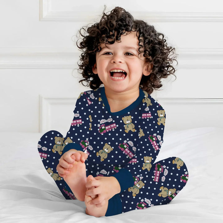 Huntrix Choo Choo Two Piece Long Sleeve Pajama Set , Huntrix Choo Choo Two Piece Long Sleeve Pajama Set - 12-18M