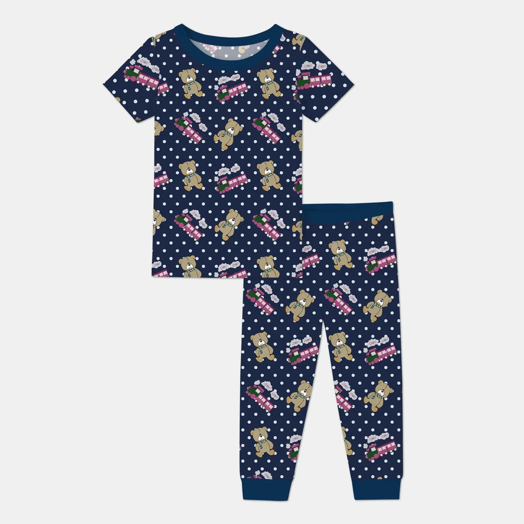 Huntrix Choo Choo Two Piece Short Sleeve Pajama Set , Huntrix Choo Choo Two Piece Short Sleeve Pajama Set - 12-18M