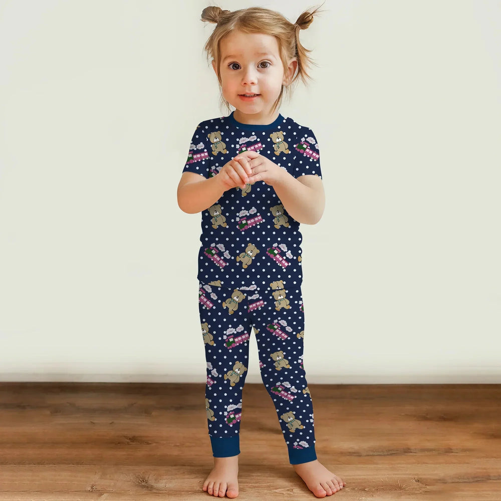 Huntrix Choo Choo Two Piece Short Sleeve Pajama Set , Huntrix Choo Choo Two Piece Short Sleeve Pajama Set - 12-18M