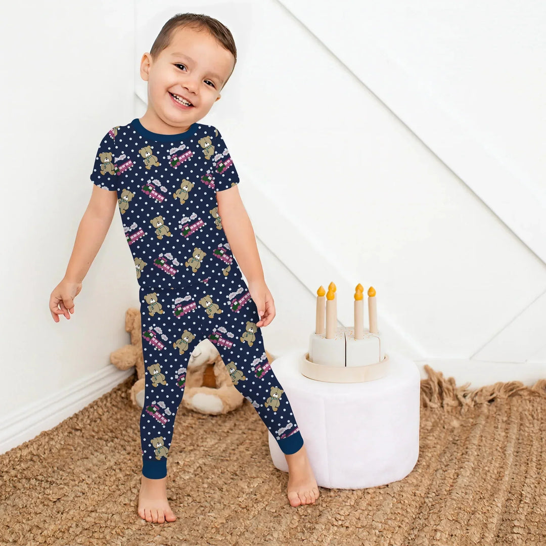 Huntrix Choo Choo Two Piece Short Sleeve Pajama Set , Huntrix Choo Choo Two Piece Short Sleeve Pajama Set - 12-18M