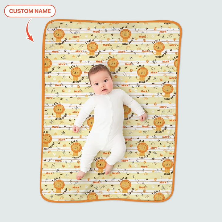 I Am A Child Of God Custom Name Boy Toddler Blanket , I Am A Child Of God Custom Name Boy Toddler Blanket - Default Title