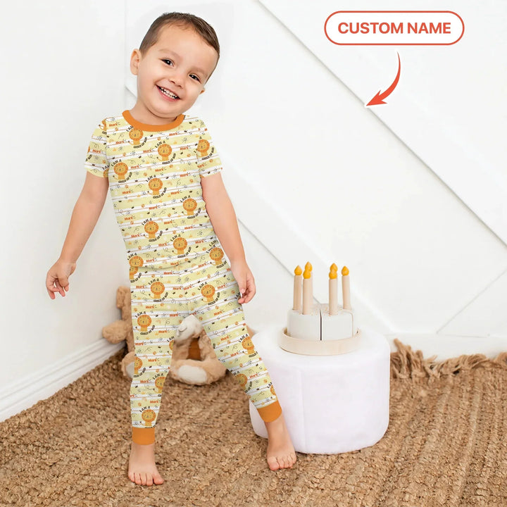 I Am A Child Of God Custom Name Boy Two Piece Short Sleeve Pajama Set , I Am A Child Of God Custom Name Boy Two Piece Short Sleeve Pajama Set - 12-18M