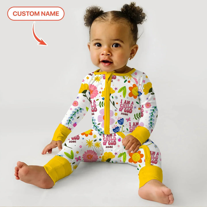 I Am A Child Of God Custom Name Girl Convertible Zippy , I Am A Child Of God Custom Name Girl Convertible Zippy - 0-3M