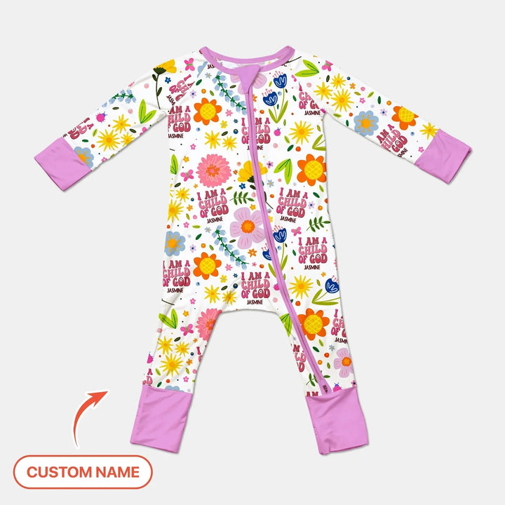 I Am A Child Of God Custom Name Girl Convertible Zippy , I Am A Child Of God Custom Name Girl Convertible Zippy - 0-3M
