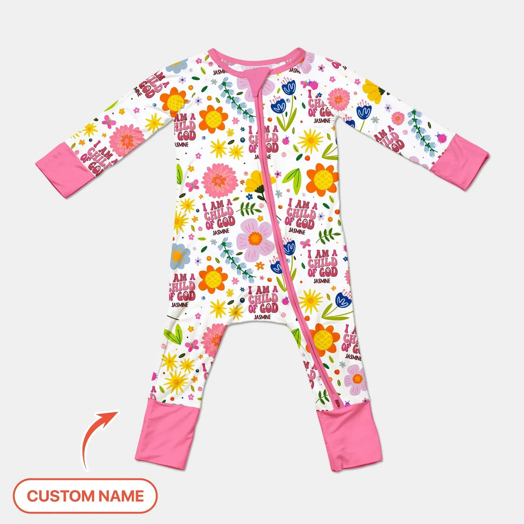 I Am A Child Of God Custom Name Girl Convertible Zippy , I Am A Child Of God Custom Name Girl Convertible Zippy - 0-3M