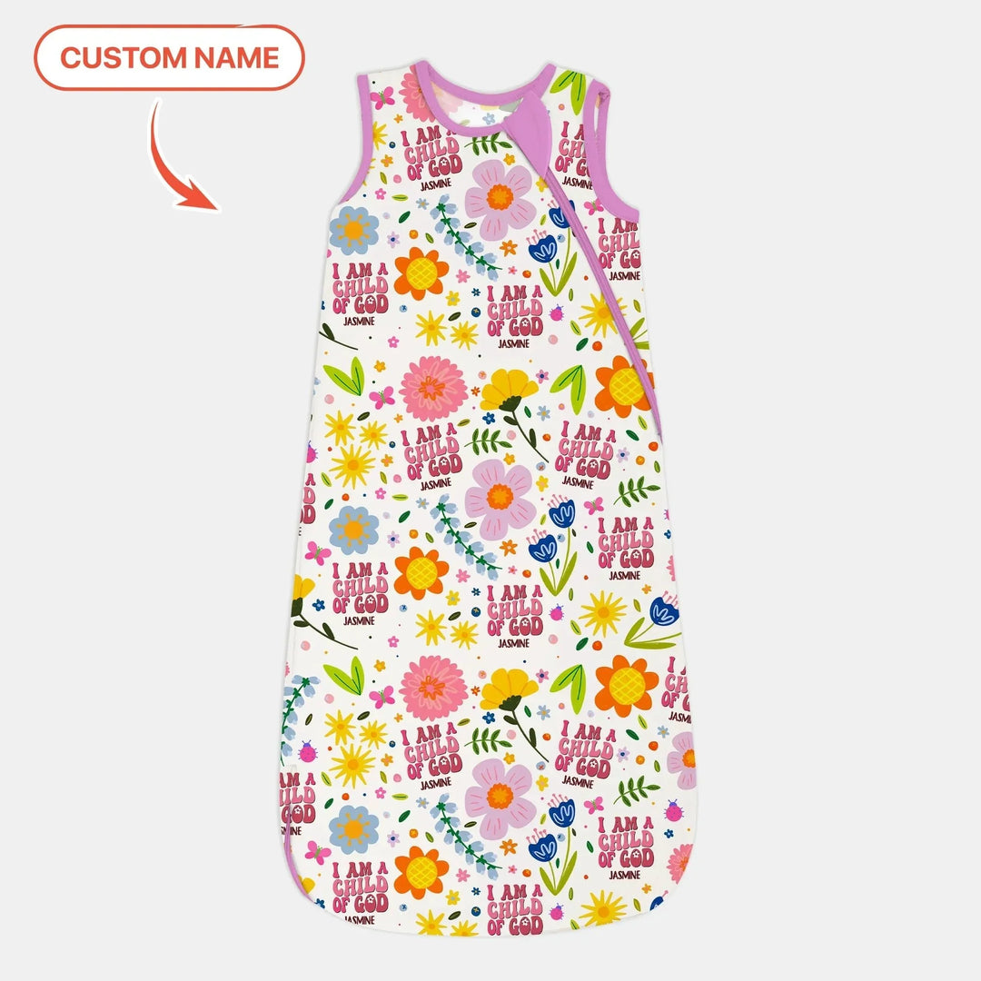 I Am A Child Of God Custom Name Girl Sleep Bag , I Am A Child Of God Custom Name Girl Sleep Bag - XS / 0.5 TOG