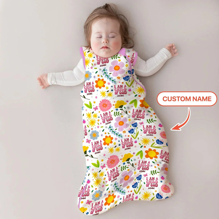 I Am A Child Of God Custom Name Girl Sleep Bag , I Am A Child Of God Custom Name Girl Sleep Bag - XS / 0.5 TOG