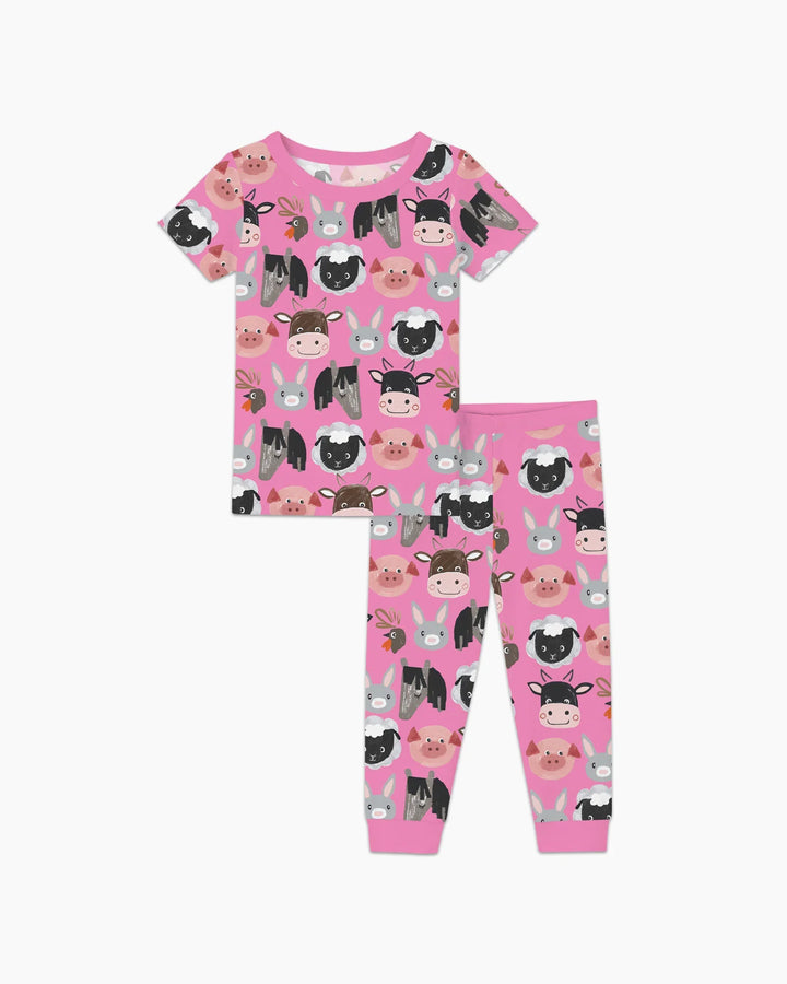 Zweiteiliges, kurzärmliges Pyjama-Set mit Marienkäfern