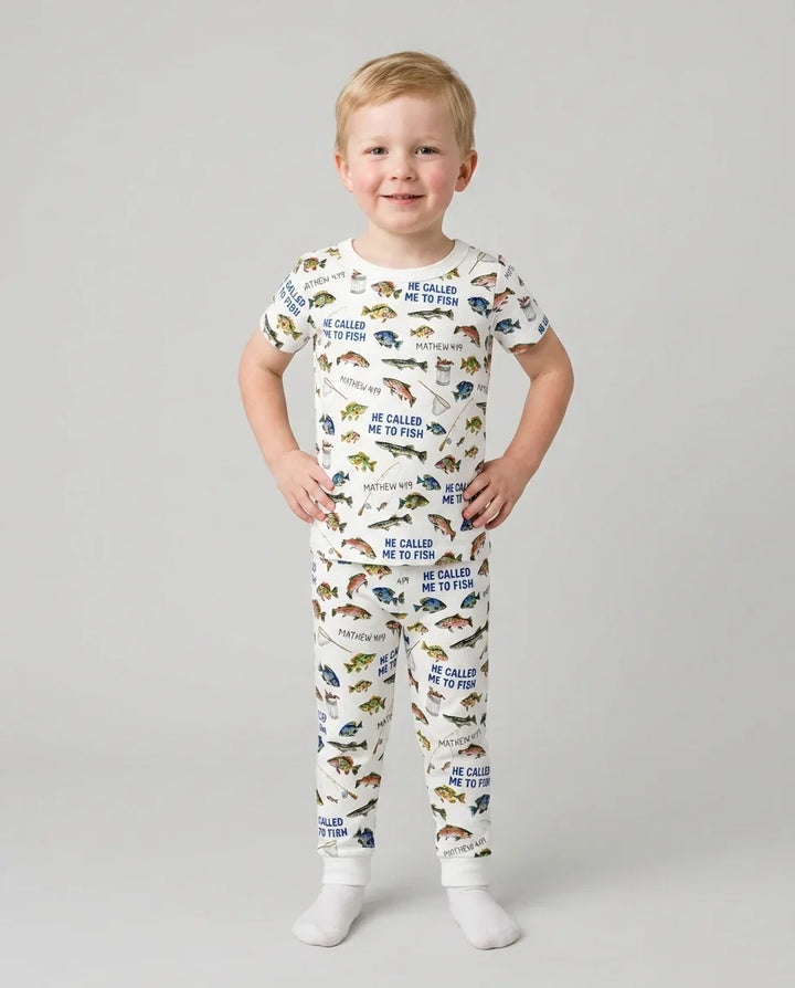 Zweiteiliges, kurzärmliges Pyjama-Set mit Marienkäfern