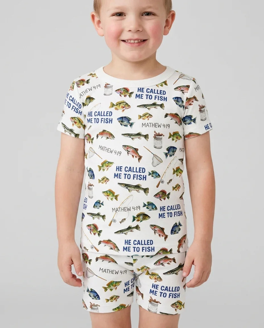 Template Zweiteiliges Pyjama-Set mit kurzen Ärmeln und Shorts