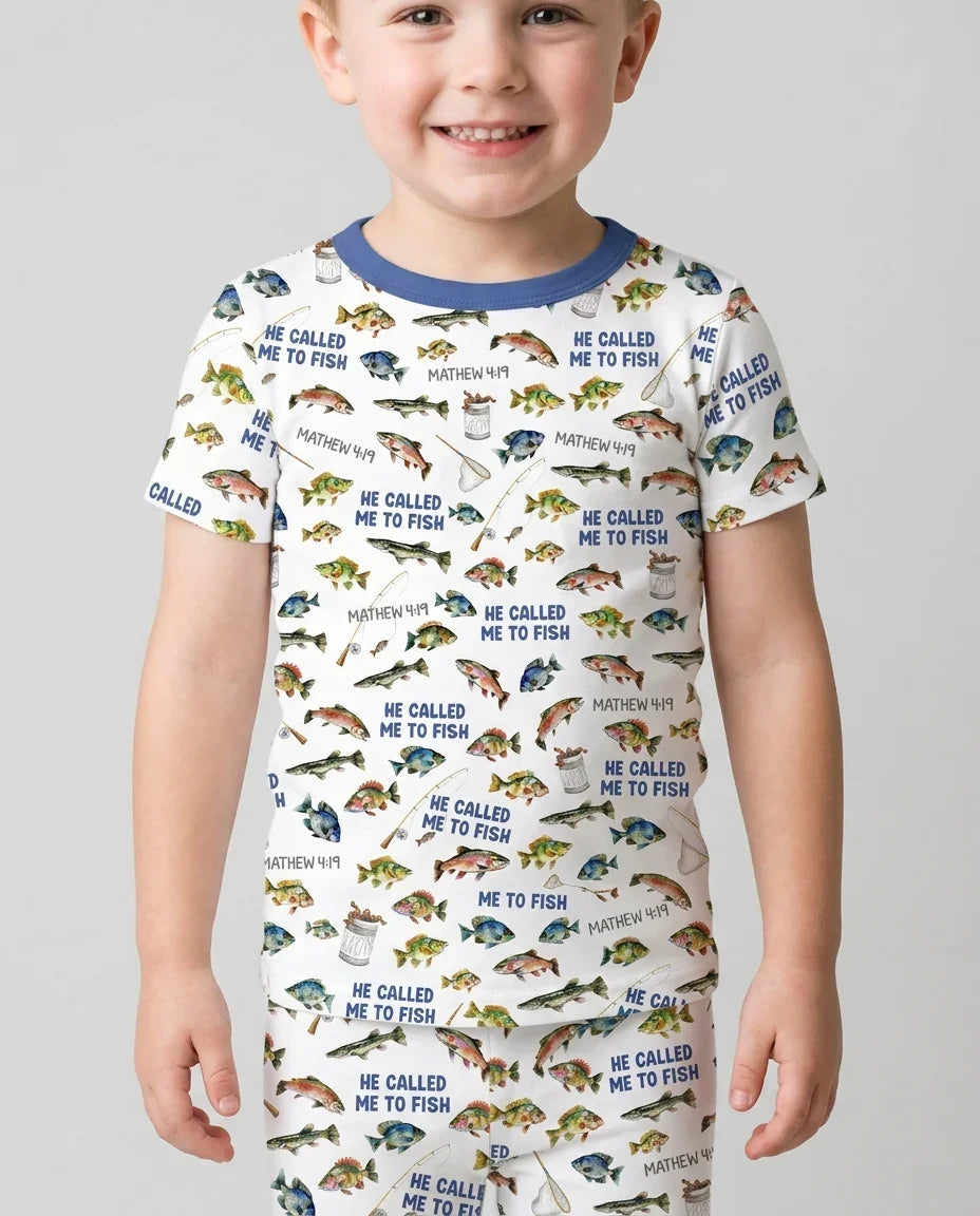 Zweiteiliges, kurzärmliges Pyjama-Set mit Marienkäfern