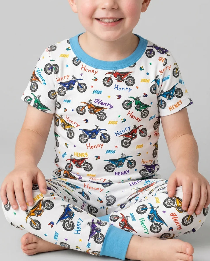 Zweiteiliges, kurzärmliges Pyjama-Set mit Marienkäfern