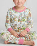 Zweiteiliges Langarm-Pyjama-Set mit Sommerfrüchten