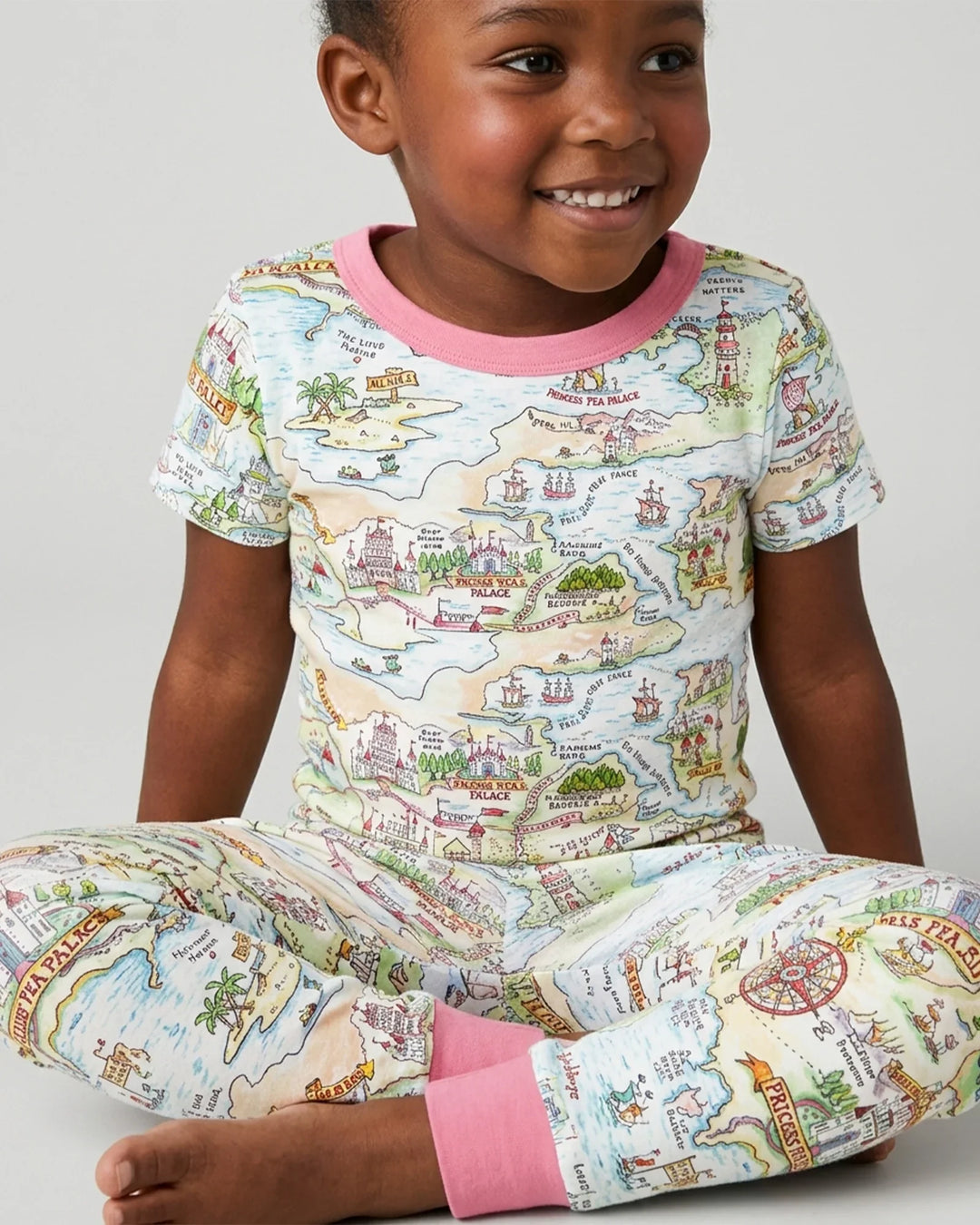 Zweiteiliges, kurzärmliges Pyjama-Set mit Marienkäfern