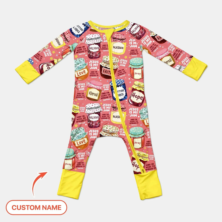 Jesus Is My Jam Custom Name Convertible Zippy , Jesus Is My Jam Custom Name Convertible Zippy - 0-3M
