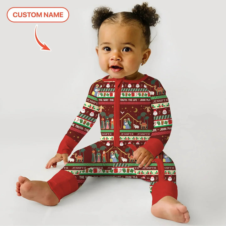 Jesus The Way The Truth The Life Custom Name Convertible Zippy , Jesus The Way The Truth The Life Custom Name Convertible Zippy - 0-3M