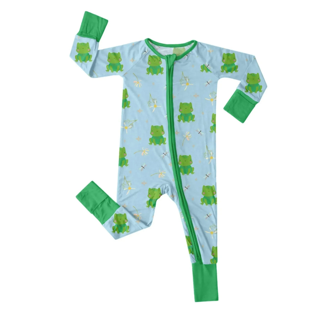 Leaping Love Convertible Zippered Romper , Leaping Love Convertible Zippered Romper - 0-3M