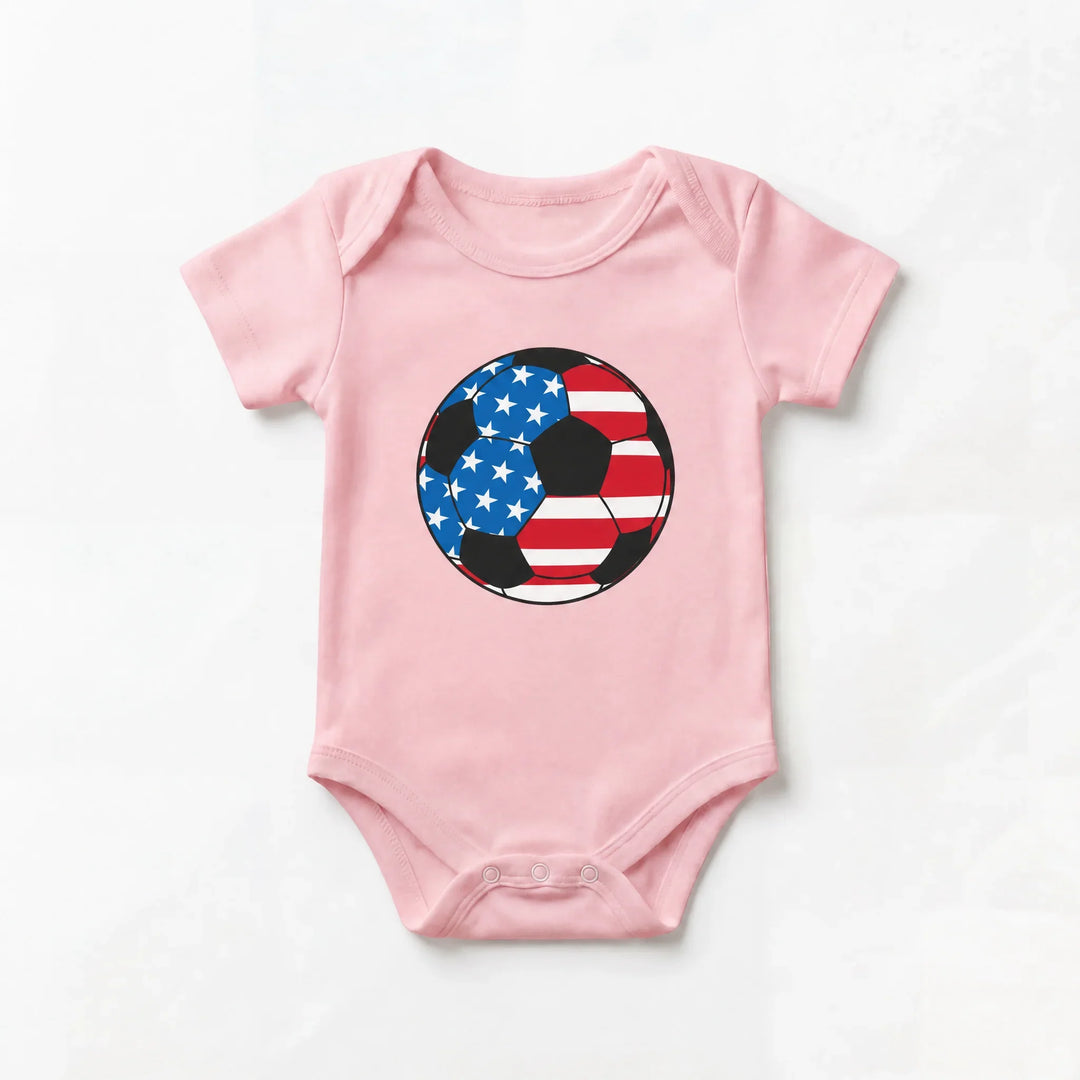 Patriotic Soccer Ball Bamboo Bodysuit